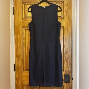 Banana Republic Wool Blend Navy Midi Dress, Women’s Size 10 Tall